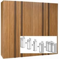 gautier odea brown walnut wardrobe w 300cm 2 x 60cm 2 x 90cm