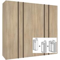 gautier odea smoked oak wardrobe w 180cm 2 x 90cm