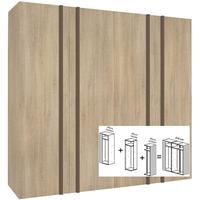 gautier odea smoked oak wardrobe w 210cm