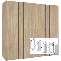 Gautier Odea Smoked Oak Wardrobe - W 240cm (2 x 90cm + 1 x 60cm)