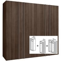 gautier odea smoked walnut wardrobe w 180cm 2 x 90cm