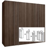 gautier odea smoked walnut wardrobe w 210cm