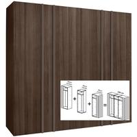 Gautier Odea Smoked Walnut Wardrobe - W 240cm (2 x 90cm + 1 x 60cm)