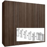 gautier odea smoked walnut wardrobe w 300cm 5 x 60cm