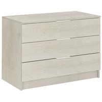 Gami Brooklyn Whitewashed Cherry and White Chest of Drawer - 3 Drawer