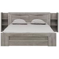 Gami Eden Grey Oak Bed with Bookcase Headboard