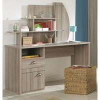 gami largo grey oak desk 1 door 1 drawer