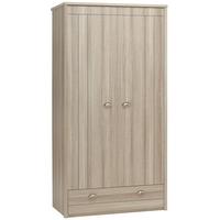 Gami Largo Grey Oak Wardrobe - 2 Door 1 Drawer