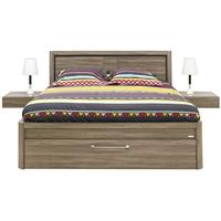 Gautier Talmont Grey Walnut Trunk Bed - 3 Drawer with Bedside Unit