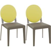 Gautier Taupe Seat with Limewood Oval Back Dining Chair (Pair)