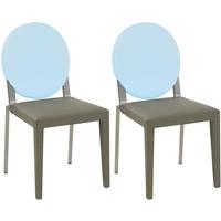 gautier taupe seat with mistral oval back dining chair pair