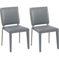 gautier graphite seat with rectangular back dining chair pair