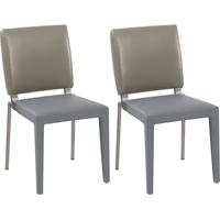 gautier graphite seat with taupe rectangular back dining chair pair