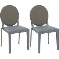 Gautier Graphite Seat with Taupe Oval Back Dining Chair (Pair)