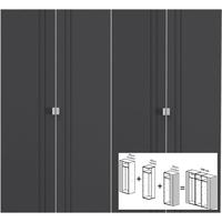 gautier odea titan textile door wardrobe w 240cm 2 x 90cm 1 x 60cm