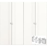 Gautier Odea Icy White Textile Door Wardrobe - W 240cm (2 x 90cm + 1 x 60cm)