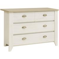 Gami Ellen Whitewashed Cherrywood and Grey Oak Chest of Drawer - 4 Drawer