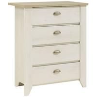 gami ellen whitewashed cherrywood and grey oak chest of drawer 4 drawe ...