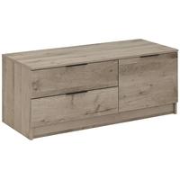 Gami Brooklyn Oak Ash and Taupe TV Unit - 2 Drawer 1 Door