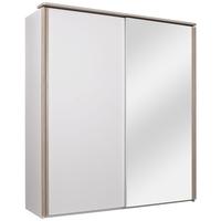 gami messina white and clear oak sliding wardrobe 2 door