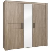 gami moka charcoal oak wardrobe 3 door