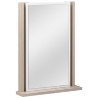 Gami Messina White and Clear Oak Mirror - Wall Mounted