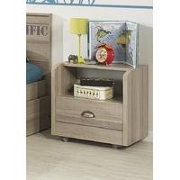 Gami Largo Grey Oak Bedside Cabinet - 1 Drawer