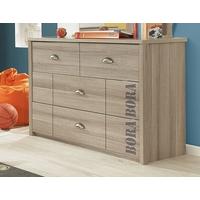 gami largo grey oak chest of drawer 3 drawer