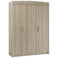 Gami Montana Grey Oak Desk Wardrobe - 3 Door