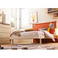 Gautier Graphic Bed with Ochre Fabric Headboard