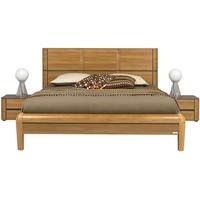 Gautier Dovea Brown Walnut Bed with Night Stand
