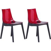 gautier iris red dining chair pair
