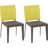 gautier taupe seat with limewood rectangular back dining chair pair