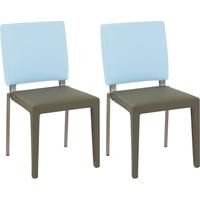 Gautier Taupe Seat with Mistral Rectangular Back Dining Chair (Pair)