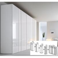 Gautier Odea White Lacquered Glass Door Wardrobe - W 270cm