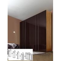 gautier odea chocolate lacquered glass door wardrobe w 300cm 2 x 60cm  ...