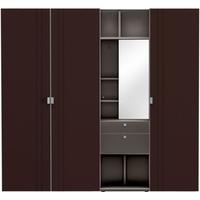 Gautier Odea Taupe Vanity Unit with Cocoa Bean Textile Wardrobe - 3 Door