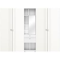 Gautier Odea White Lacquered Vanity Unit with Icy White Textile Wardrobe - 4 Door