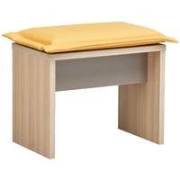 Gautier Graphic Stool with Yellow Fabric Cushion