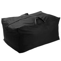 Garden Cushions Storage Bag Top Zip, Black, Polyester