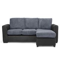 Gatsby Fabric Corner Chaise Sofa Charcoal