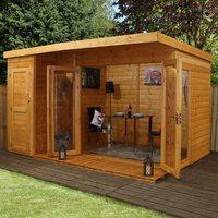 garden summer house with side shed by mercia 10 x 8