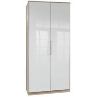 Gamma White Gloss and Ash 2 Door Wardrobe