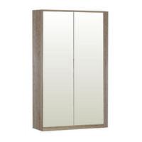 gamma oak and white gloss corner wardrobe