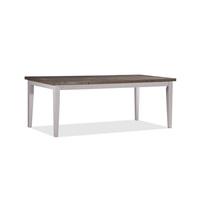Galleon Wooden Dining Table Rectangular In Cotton White