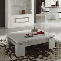 Garde Coffee Table In White Gloss And Diamante Effect Design