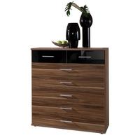 Gastineau Chest Of Drawers In Walnut Black