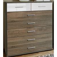 Gastineau 5+2 Drawer Oak And White Chest