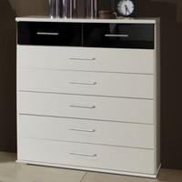 gastineau chest of drawers in white and black with 52 drawers