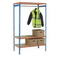 GARMENT RAIL 900MM WITH PAIR OF SUPPORTS